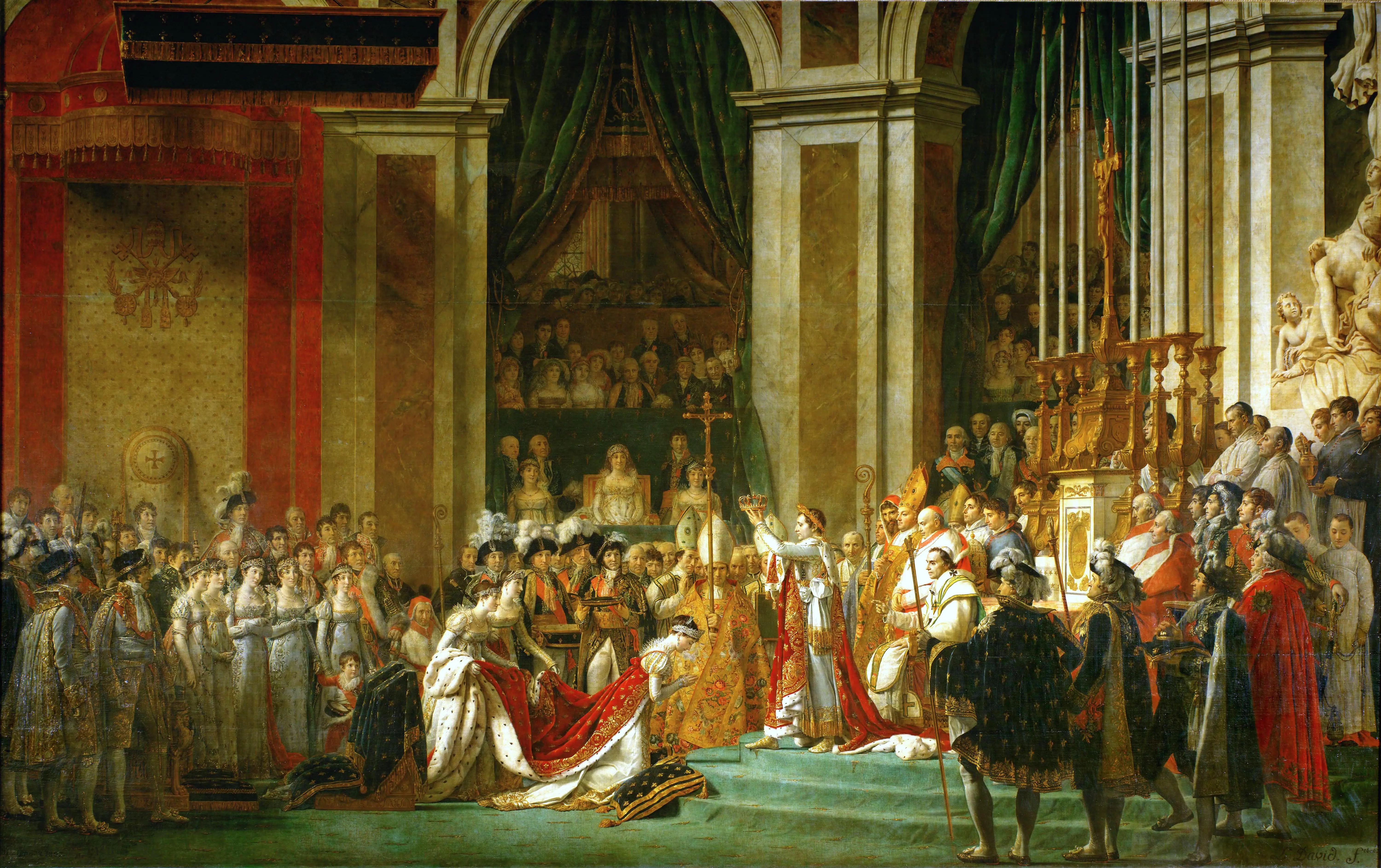 La Coronación de Napoleón, óleo de Jacques-Louis David