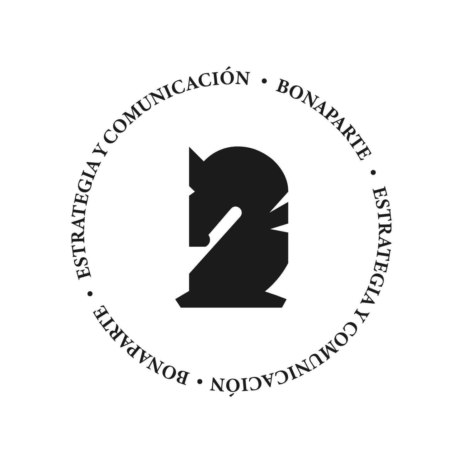 Logotipo de Bonaparte, especialistas en comunicación estratégica.